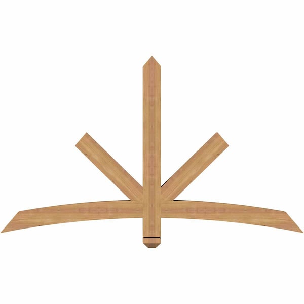Ekena Millwork Alberta Smooth Timber Gable Bracket, Western Red Cedar, 60"W x 35"H x 3 1/2"D x 3 1/2"F, 14/12 Pitch GBW060X35X0404ALB00SWR - main